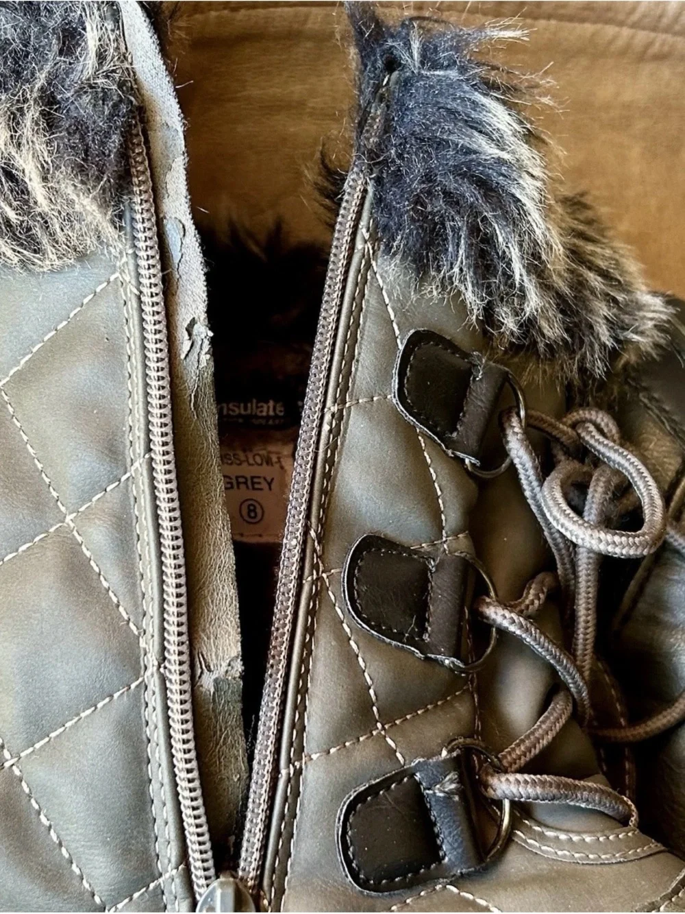 Dream Pairs Swiss-Low-5 Thinsulated Boots - Black/Grey - Size 8